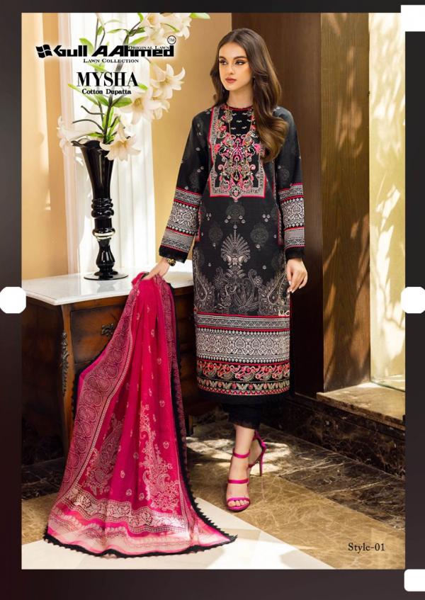 Gulahmed Mysha Vol-1 Lawn Cotton Designer Exclusive Dress Material